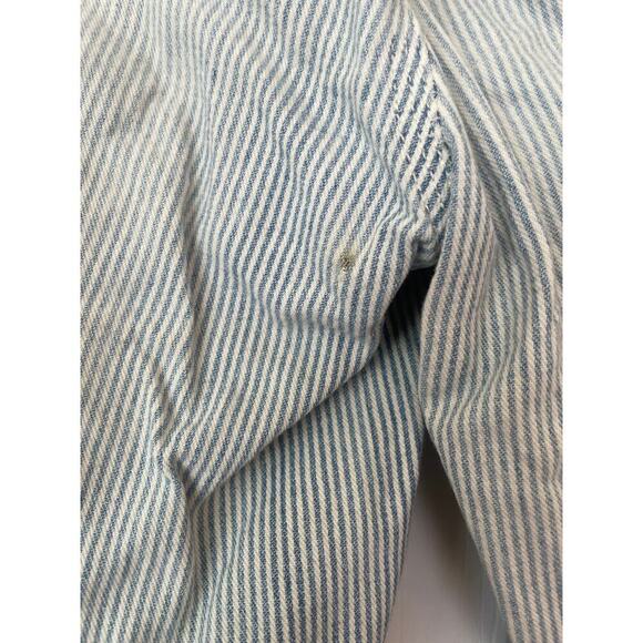 Madewell Boyfriend Light Wash Stripe Distressed Paint Splatter Jeans • Size 26 - Picture 5 of 6